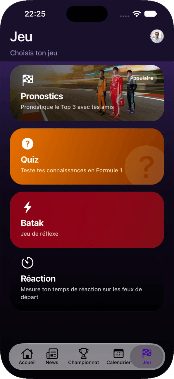 Choix des jeux : pronostics, quiz, Batak, réaction