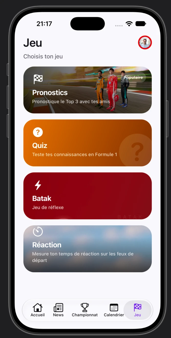 Choix des jeux : pronostics, quiz, Batak, réaction
